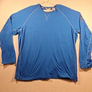 Reebok 3xl Long Sleeve Short Blue Mens